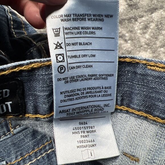 Ariat FR Jeans Mens 42x32 M4 Relaxed Boot Cut Fire Resistant CAT2 Work Wear - Picture 7 of 13